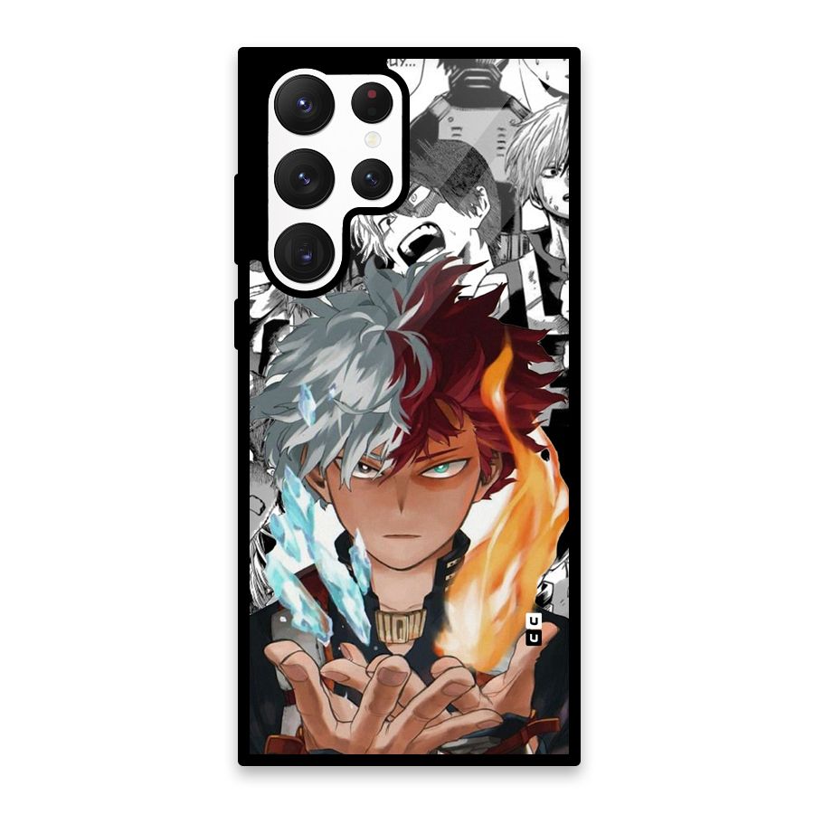Young Todoroki Glass Back Case for Galaxy S22 Ultra 5G