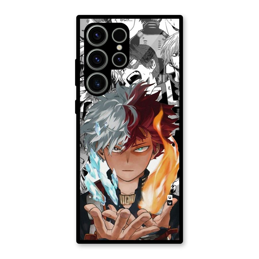 Young Todoroki Glass Back Case for Galaxy S23 Ultra