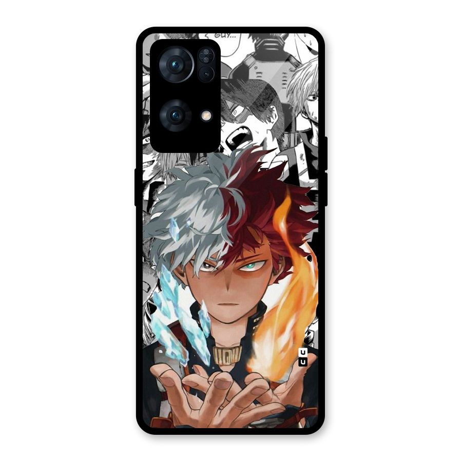 Young Todoroki Glass Back Case for Oppo Reno7 Pro 5G