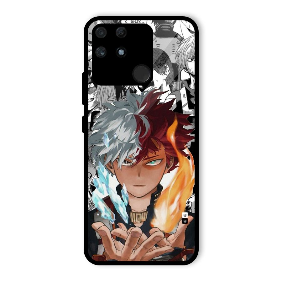 Young Todoroki Glass Back Case for Realme Narzo 50A