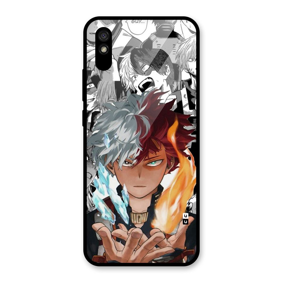 Young Todoroki Glass Back Case for Redmi 9A