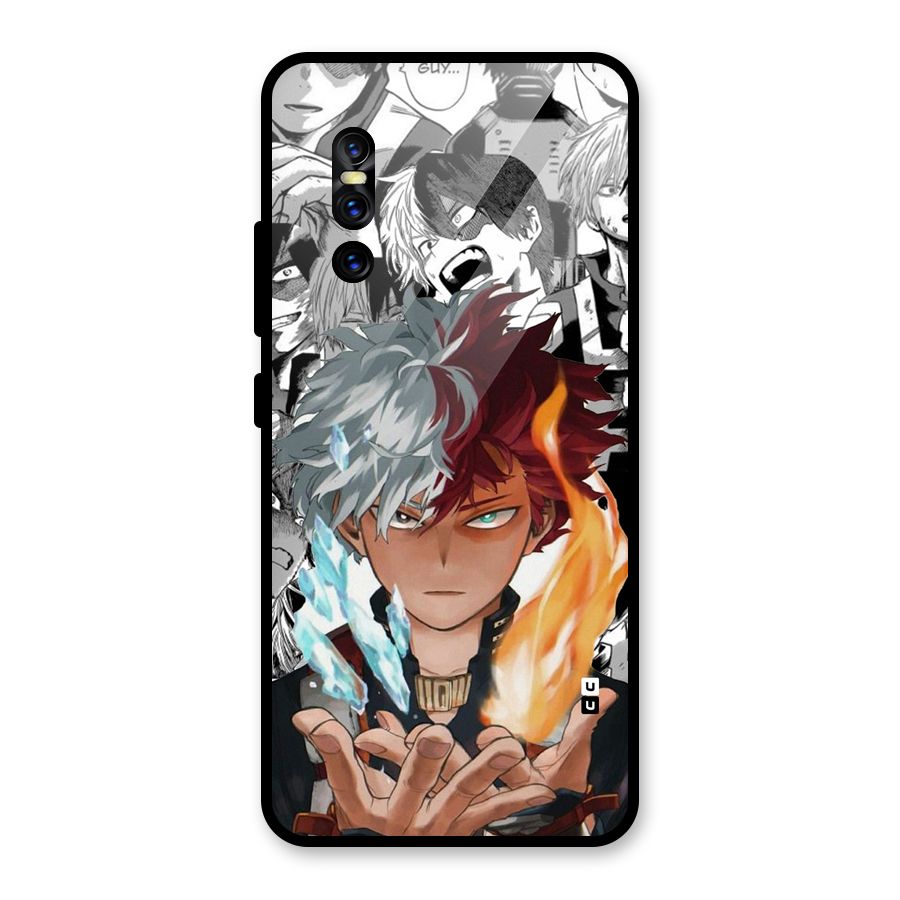 Young Todoroki Glass Back Case for Vivo V15 Pro