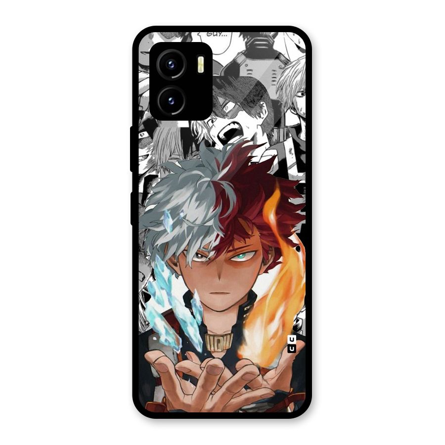Young Todoroki Glass Back Case for Vivo Y15s