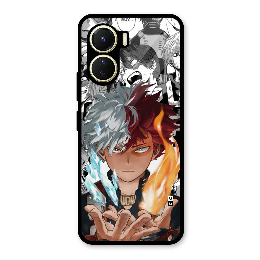Young Todoroki Glass Back Case for Vivo Y16