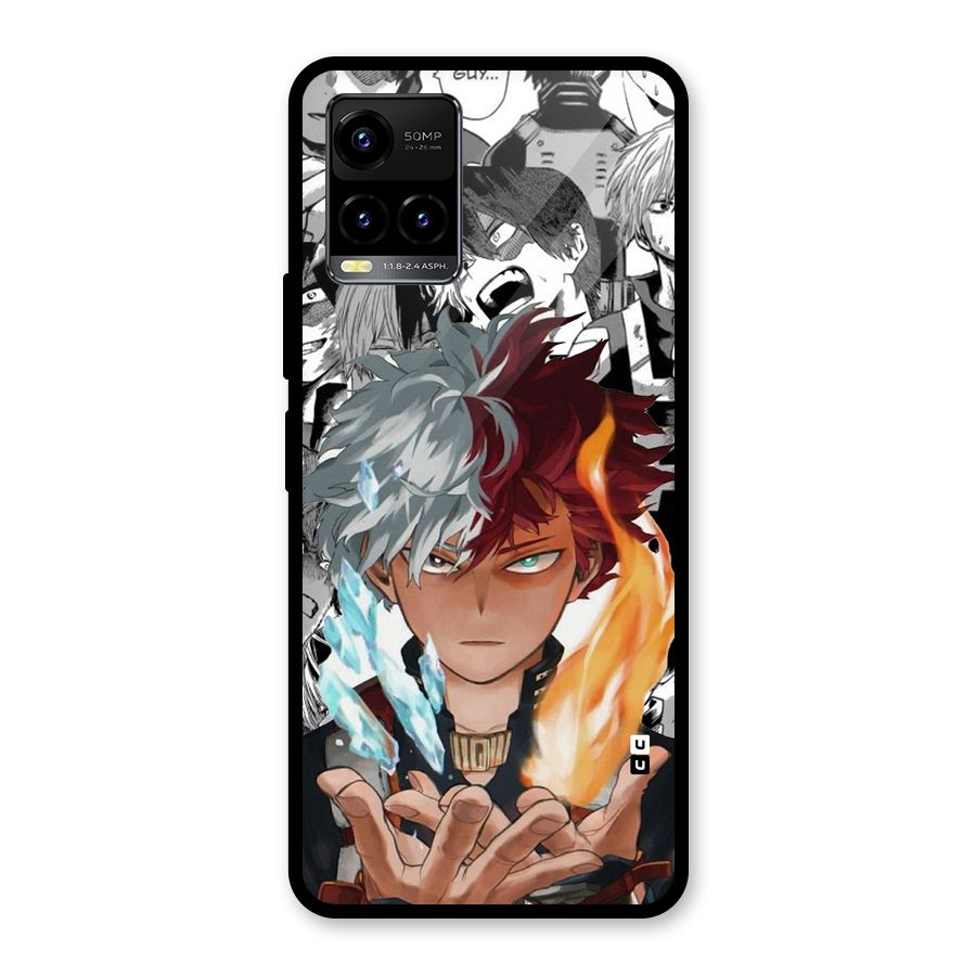 Young Todoroki Glass Back Case for Vivo Y33s