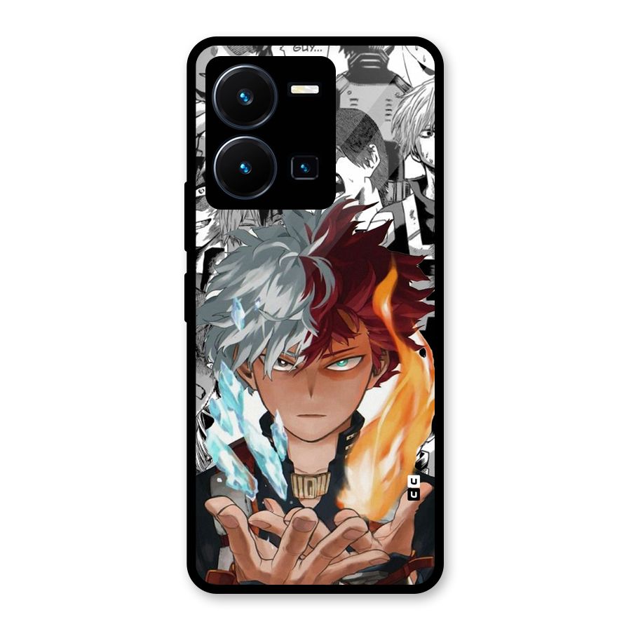 Young Todoroki Glass Back Case for Vivo Y35