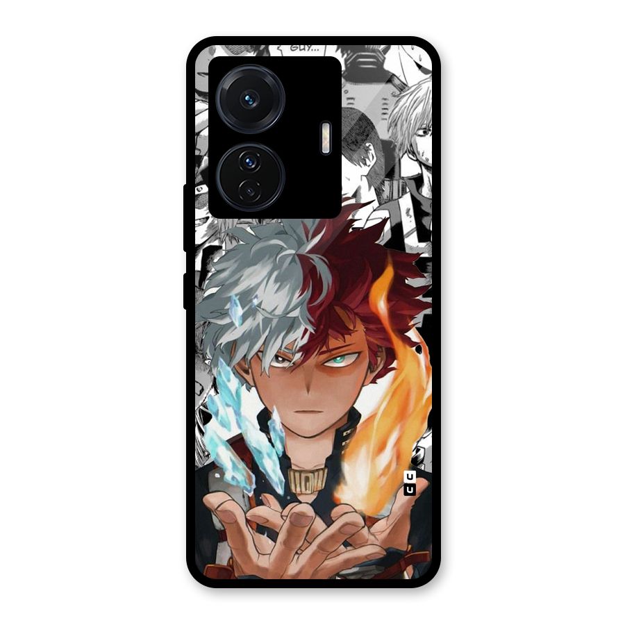 Young Todoroki Glass Back Case for Vivo iQOO Z6 Pro
