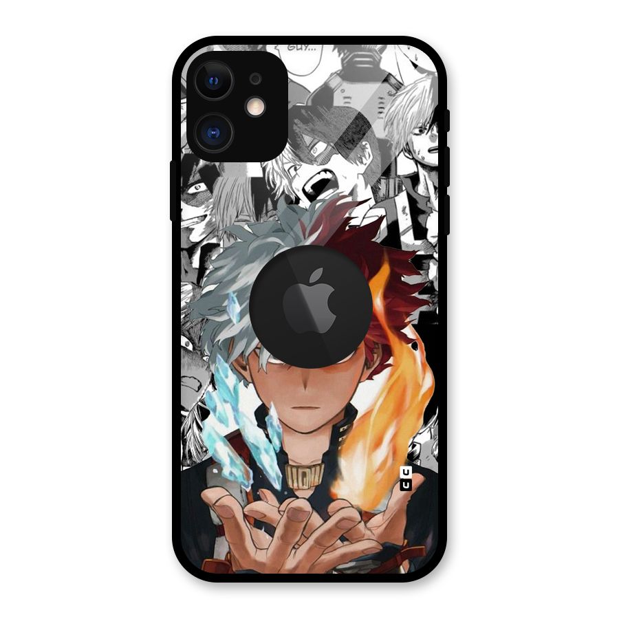 Young Todoroki Glass Back Case for iPhone 11 Logo Cut