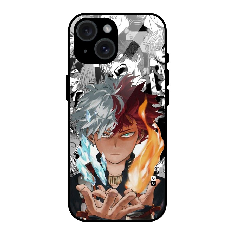 Young Todoroki Glass Back Case for iPhone 15