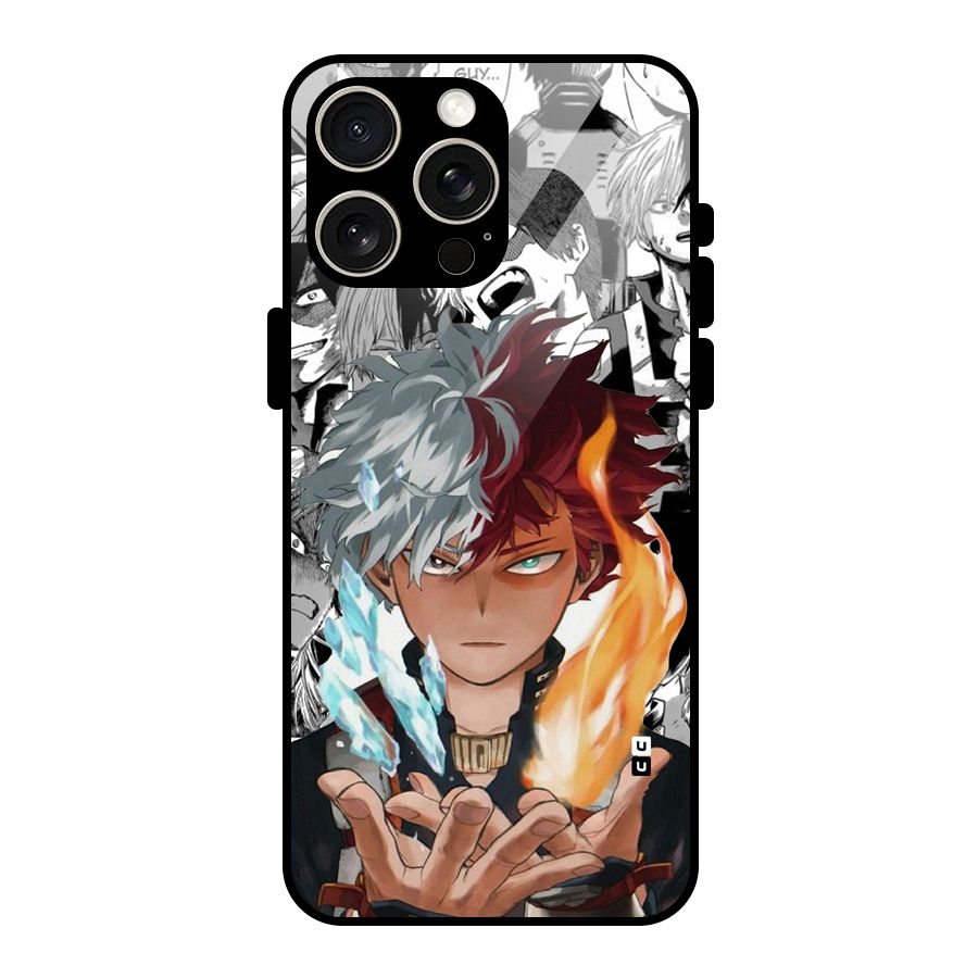 Young Todoroki Glass Back Case for iPhone 15 Pro Max