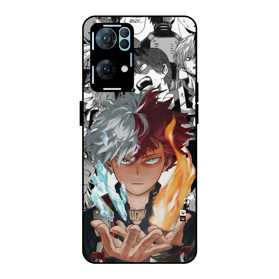 Young Todoroki Metal Back Case for Oppo Reno7 Pro 5G