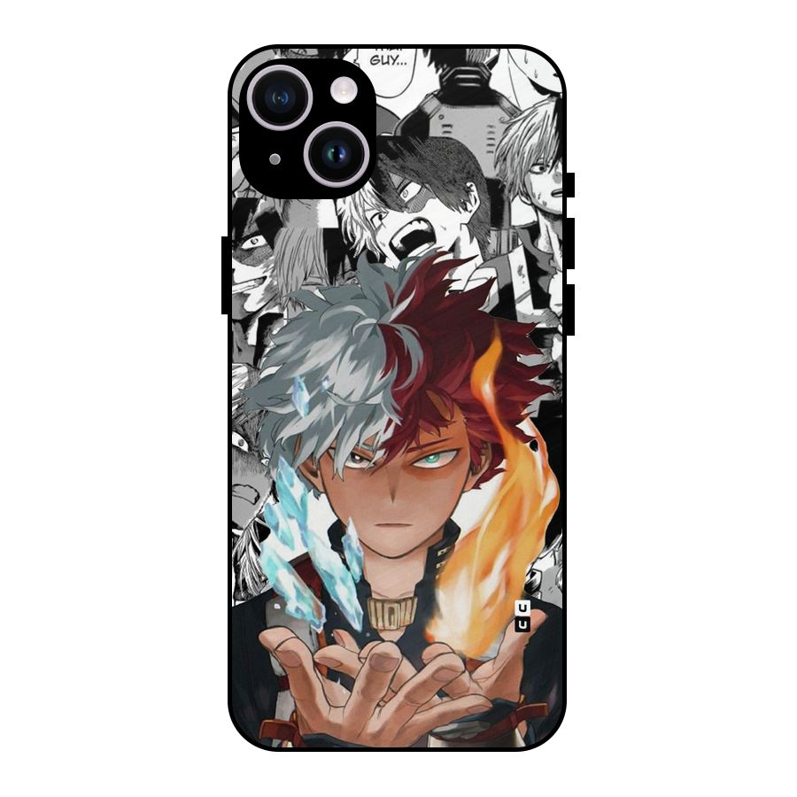 Young Todoroki Metal Back Case for iPhone 14 Plus