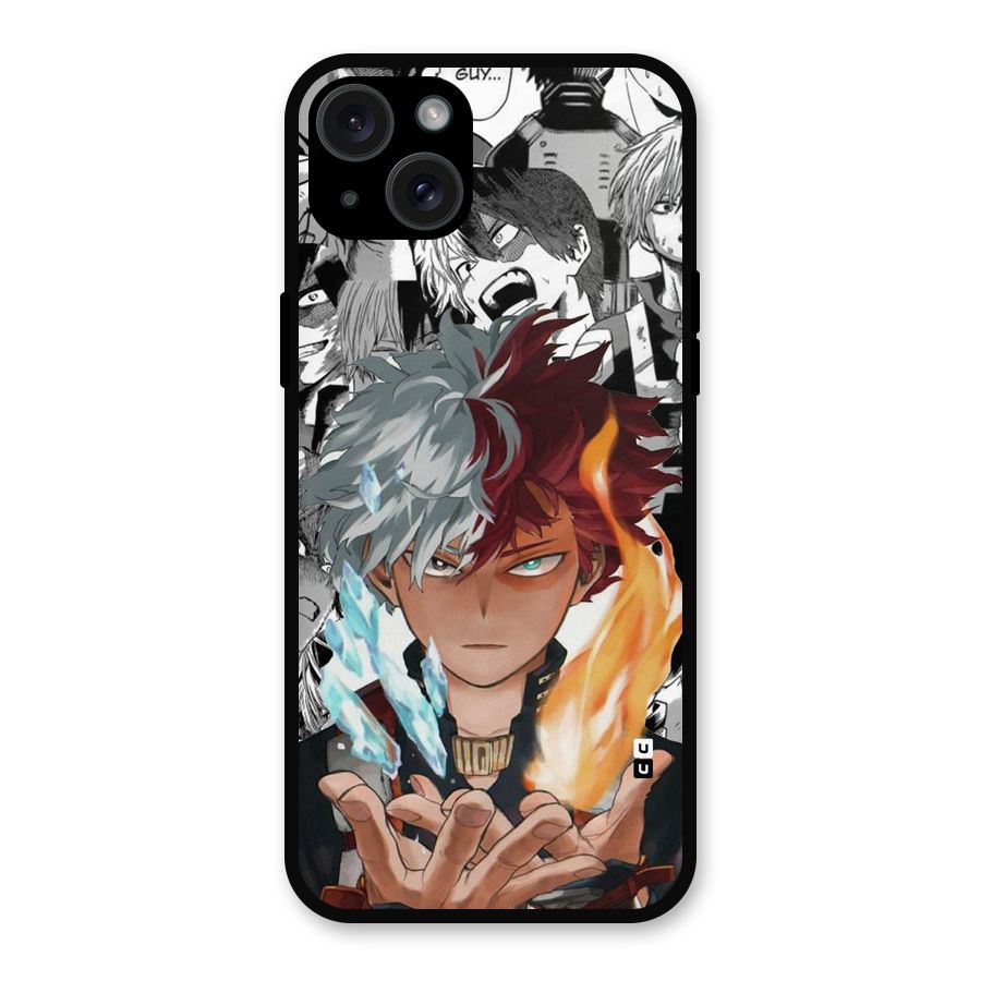 Young Todoroki Metal Back Case for iPhone 15 Plus