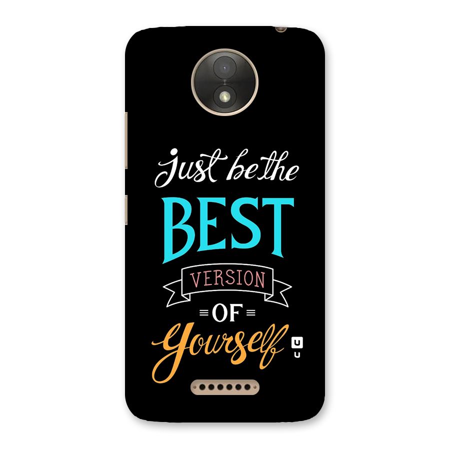 Your Best Version Back Case for Moto C Plus