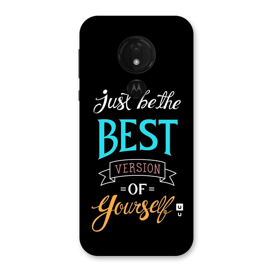 Your Best Version Back Case for Moto G7 Power