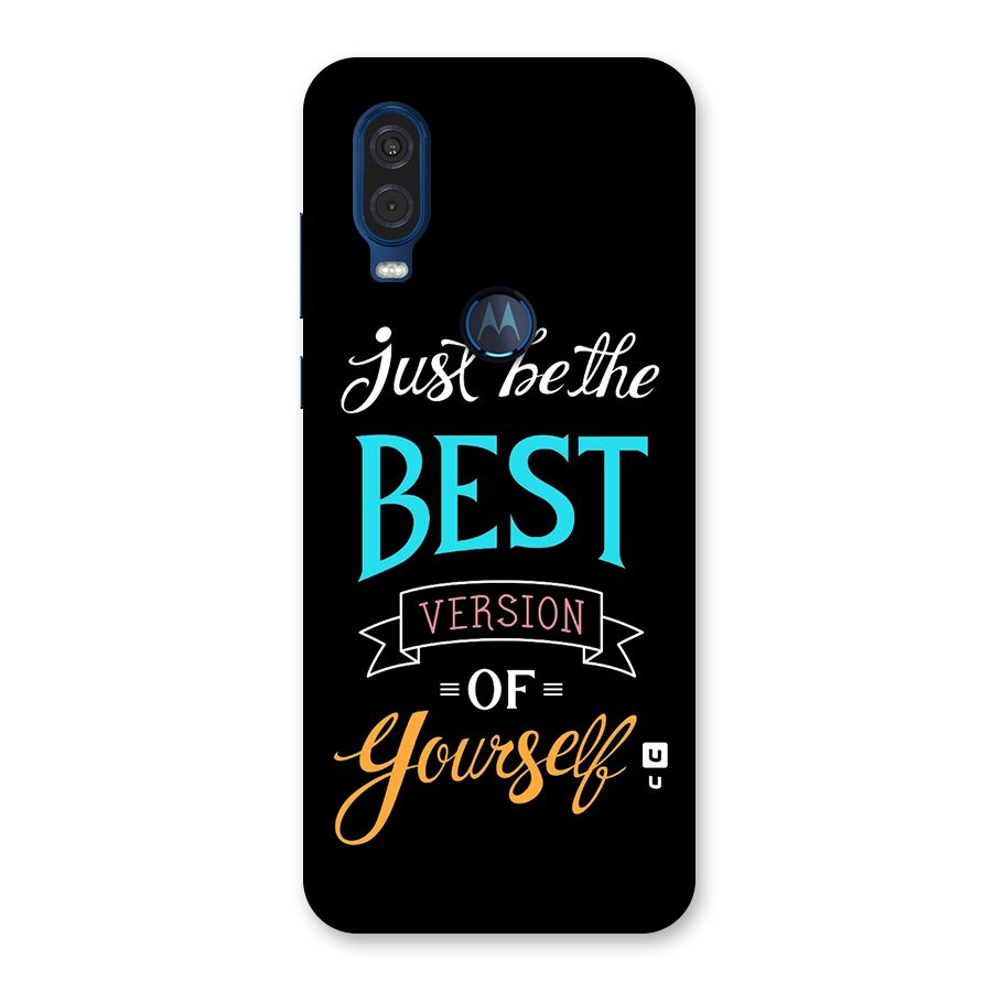 Your Best Version Back Case for Motorola One Vision