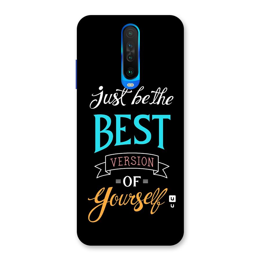 Your Best Version Back Case for Poco X2