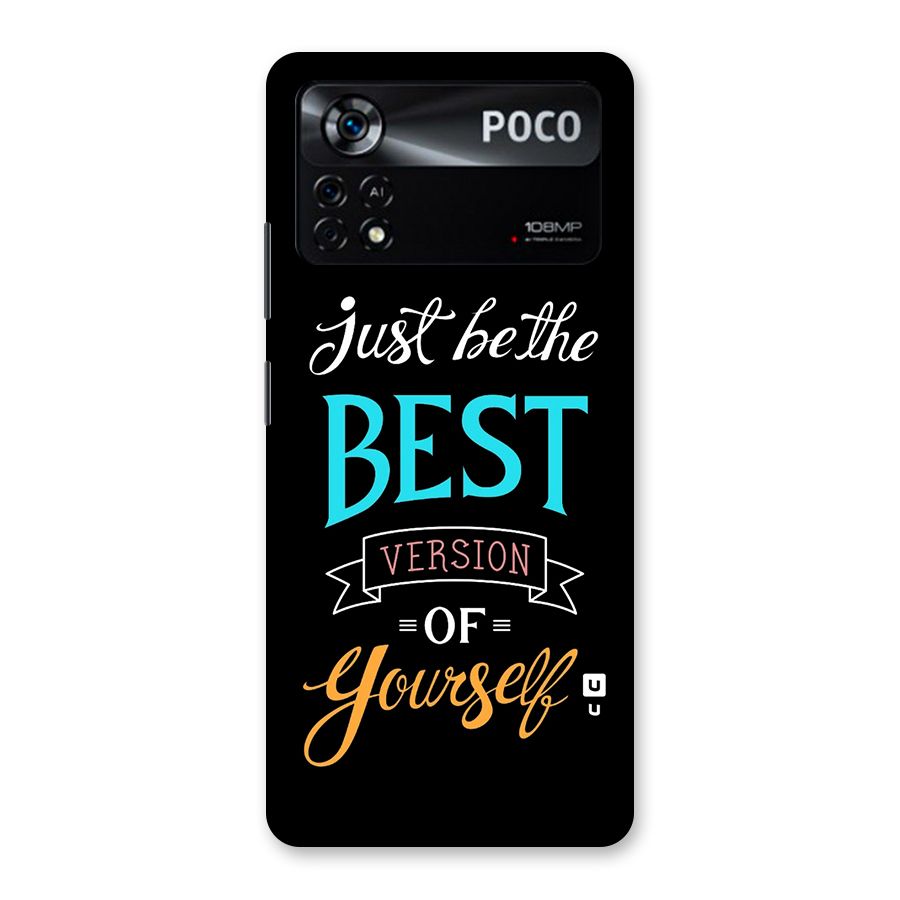 Your Best Version Back Case for Poco X4 Pro 5G