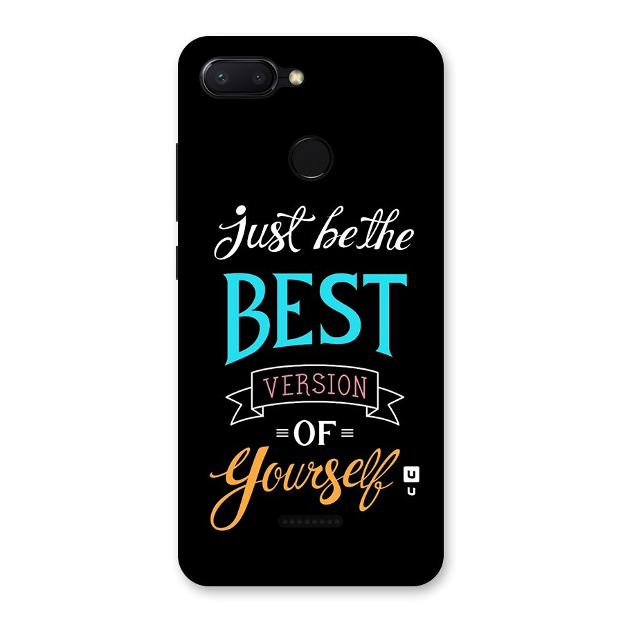 Your Best Version Back Case for Redmi 6