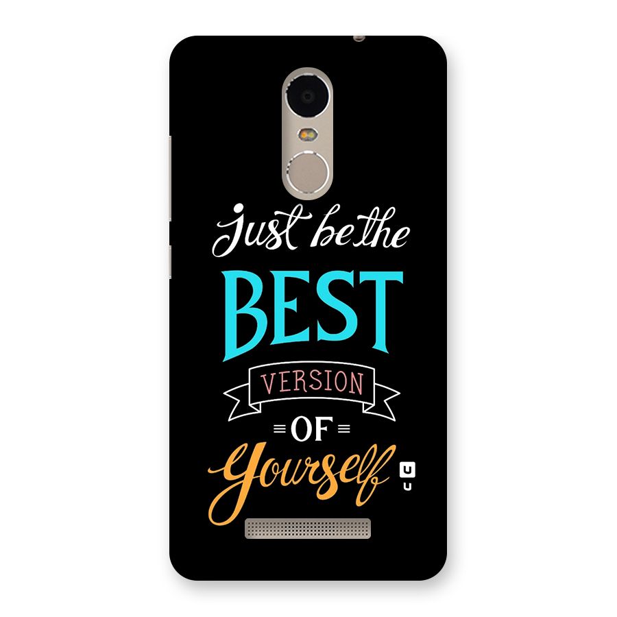 Your Best Version Back Case for Redmi Note 3
