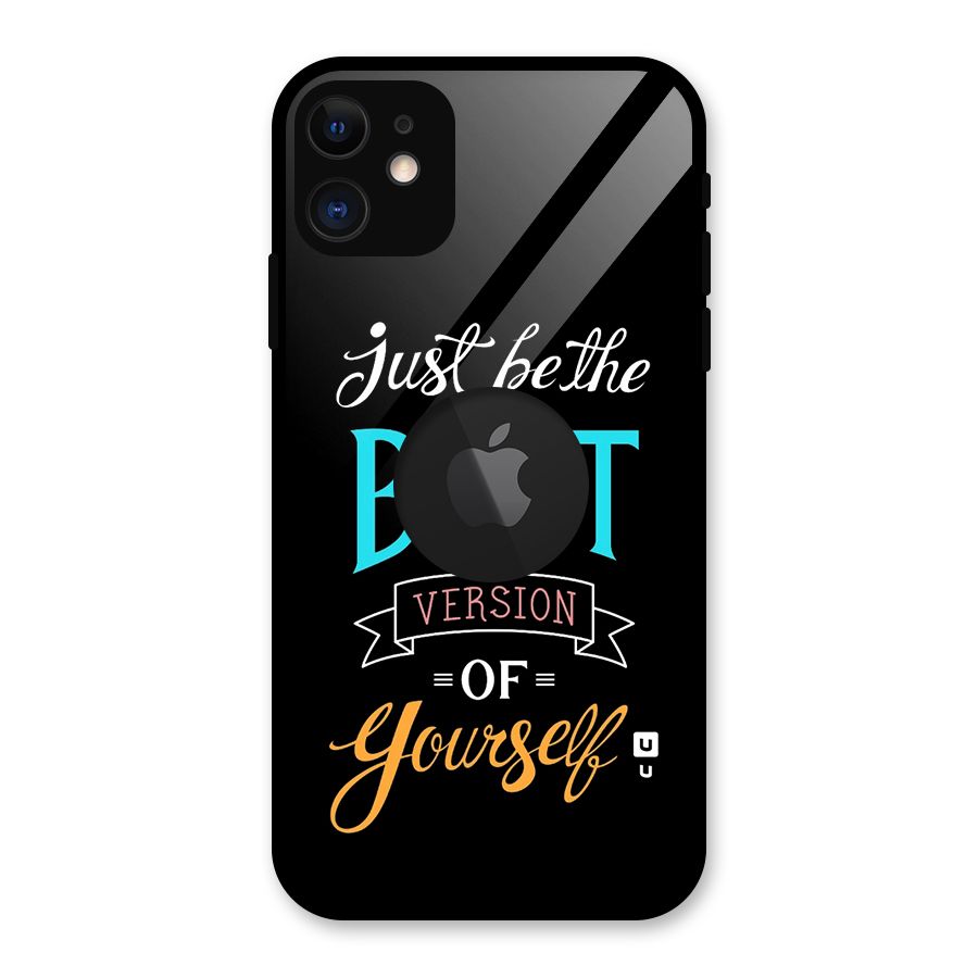 Your Best Version Glass Back Case for iPhone 11 Logo Cut