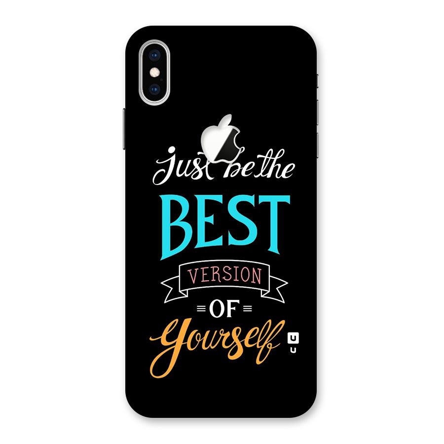 Your Best Version Back Case for iPhone XS Max Apple Cut