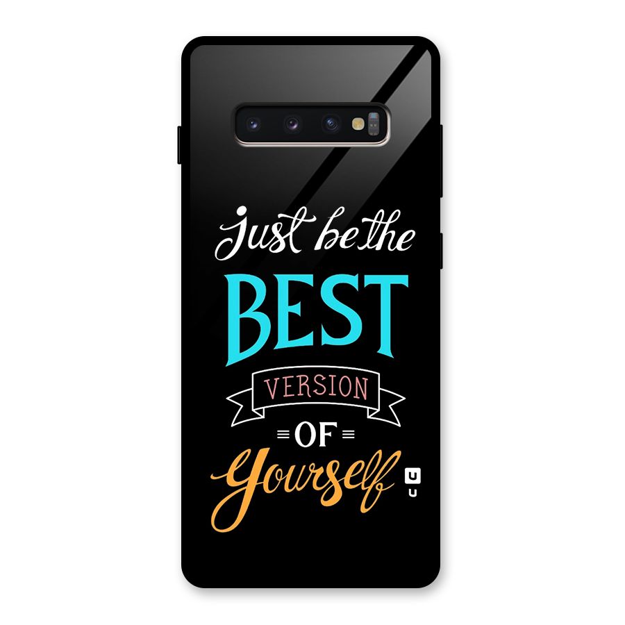 Your Best Version Glass Back Case for Galaxy S10 Plus