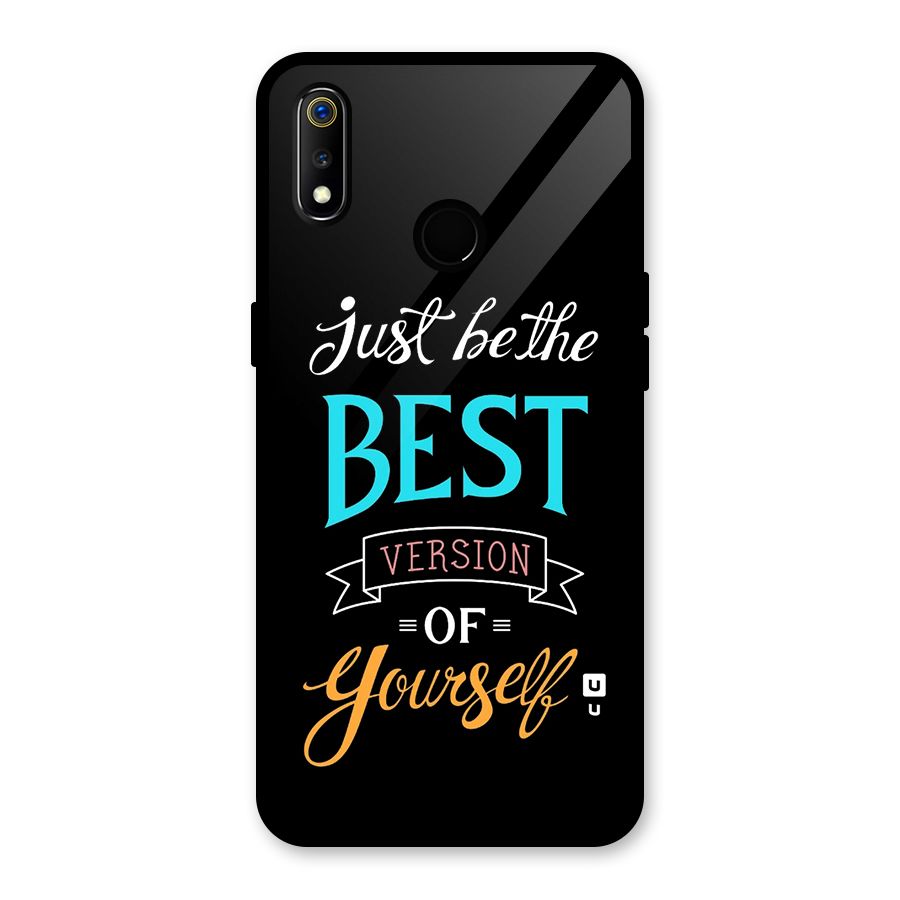 Your Best Version Glass Back Case for Realme 3i