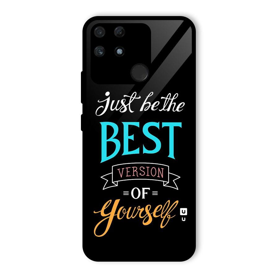 Your Best Version Glass Back Case for Realme Narzo 50A