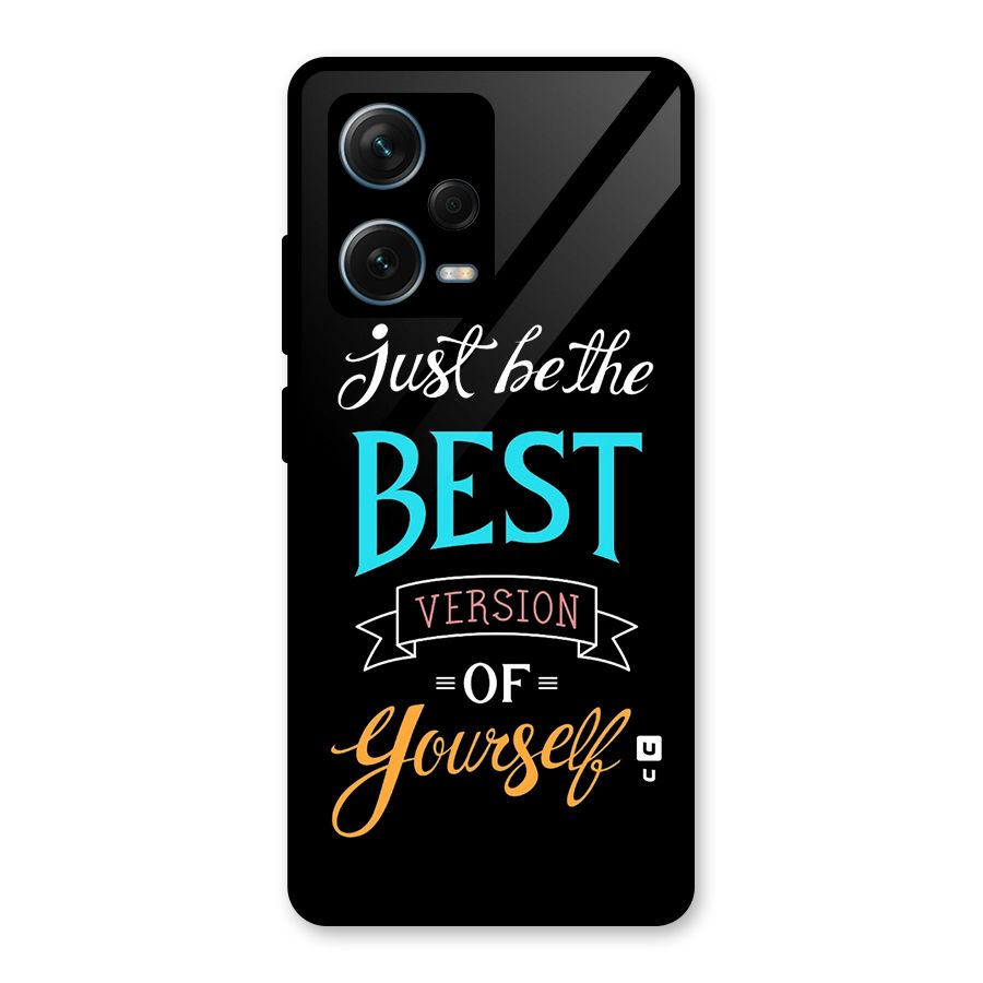 Your Best Version Glass Back Case for Redmi Note 12 Pro Plus 5G