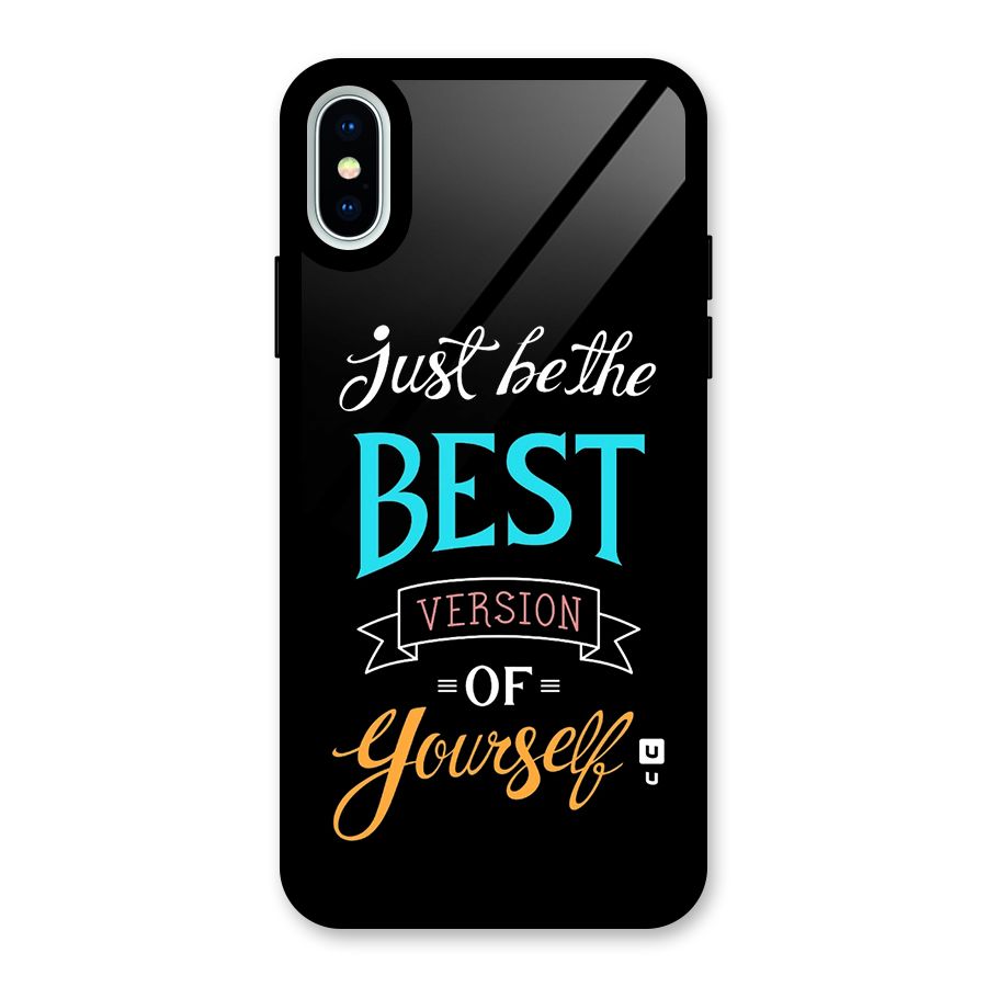 Your Best Version Glass Back Case for iPhone X