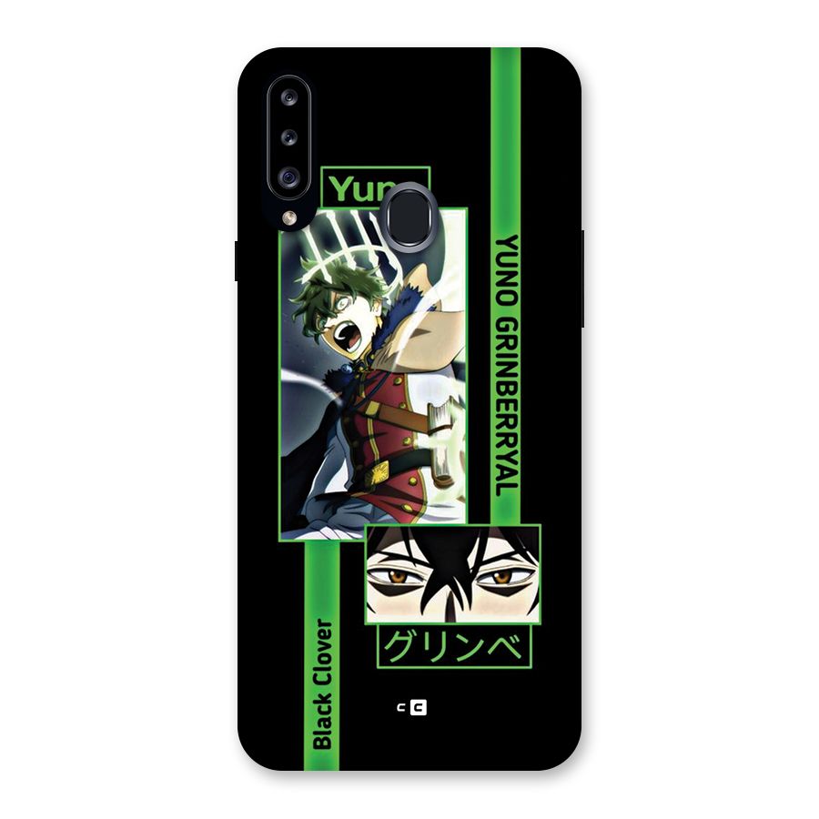Yuno Black Clover Back Case for Galaxy A20s