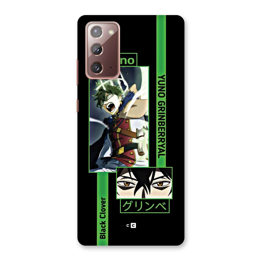 Yuno Black Clover Back Case for Galaxy Note 20