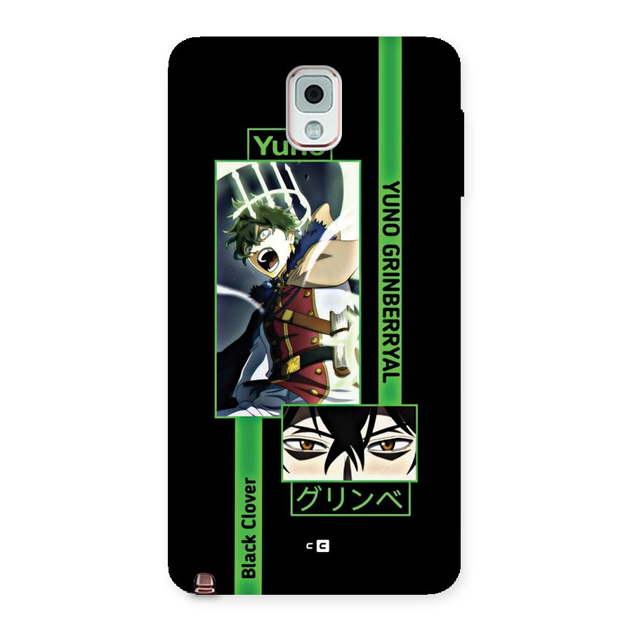 Yuno Black Clover Back Case for Galaxy Note 3