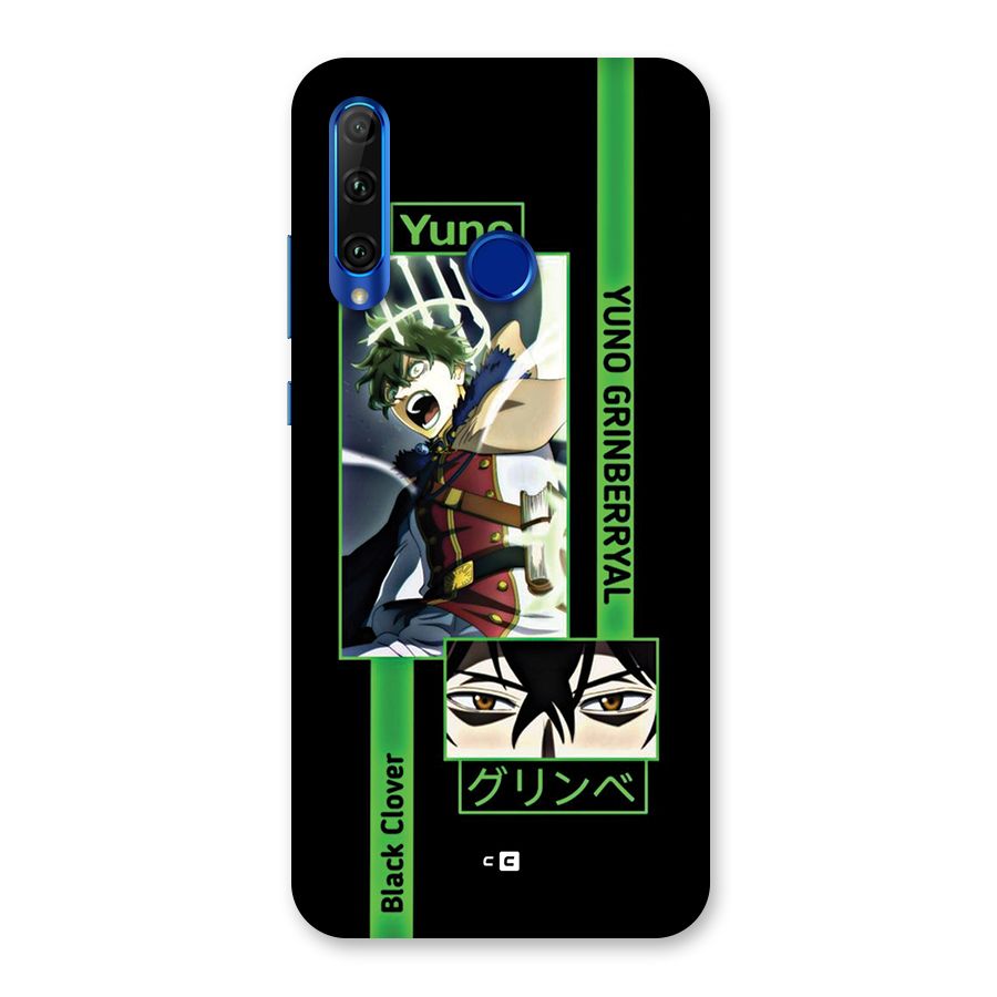Yuno Black Clover Back Case for Honor 20i