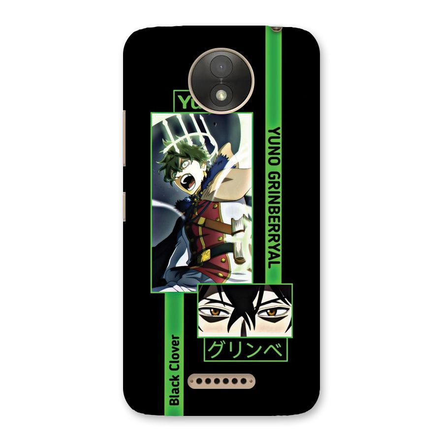 Yuno Black Clover Back Case for Moto C Plus