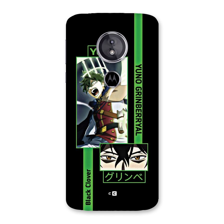 Yuno Black Clover Back Case for Moto E5