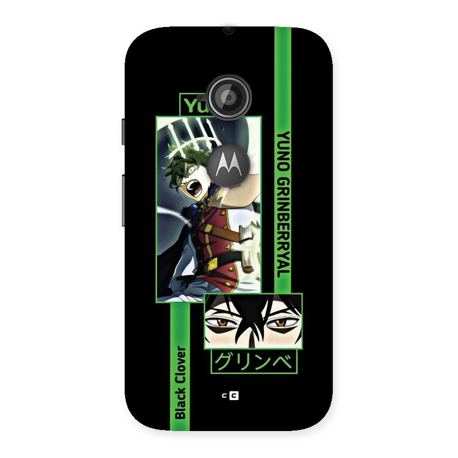 Yuno Black Clover Back Case for Moto E 2nd Gen