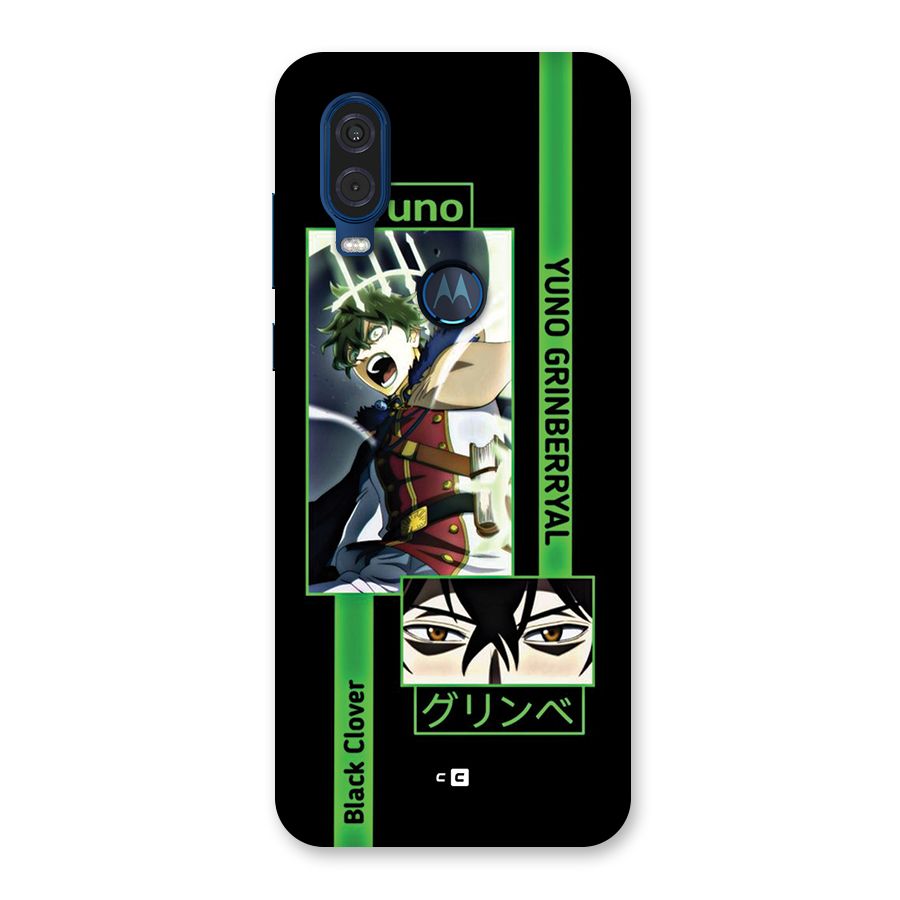 Yuno Black Clover Back Case for Motorola One Vision