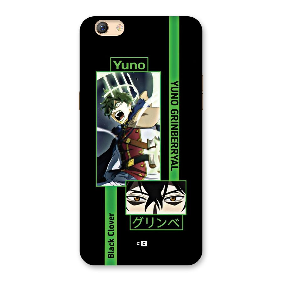 Yuno Black Clover Back Case for Oppo F3 Plus
