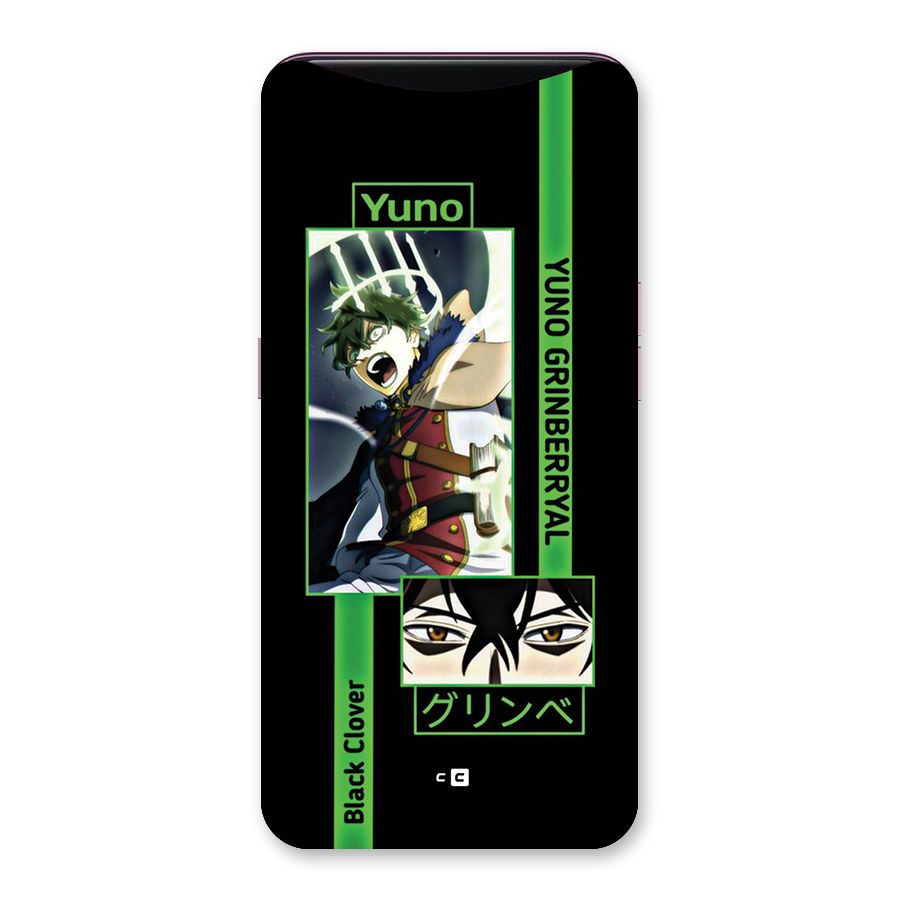 Yuno Black Clover Back Case for Oppo Find X