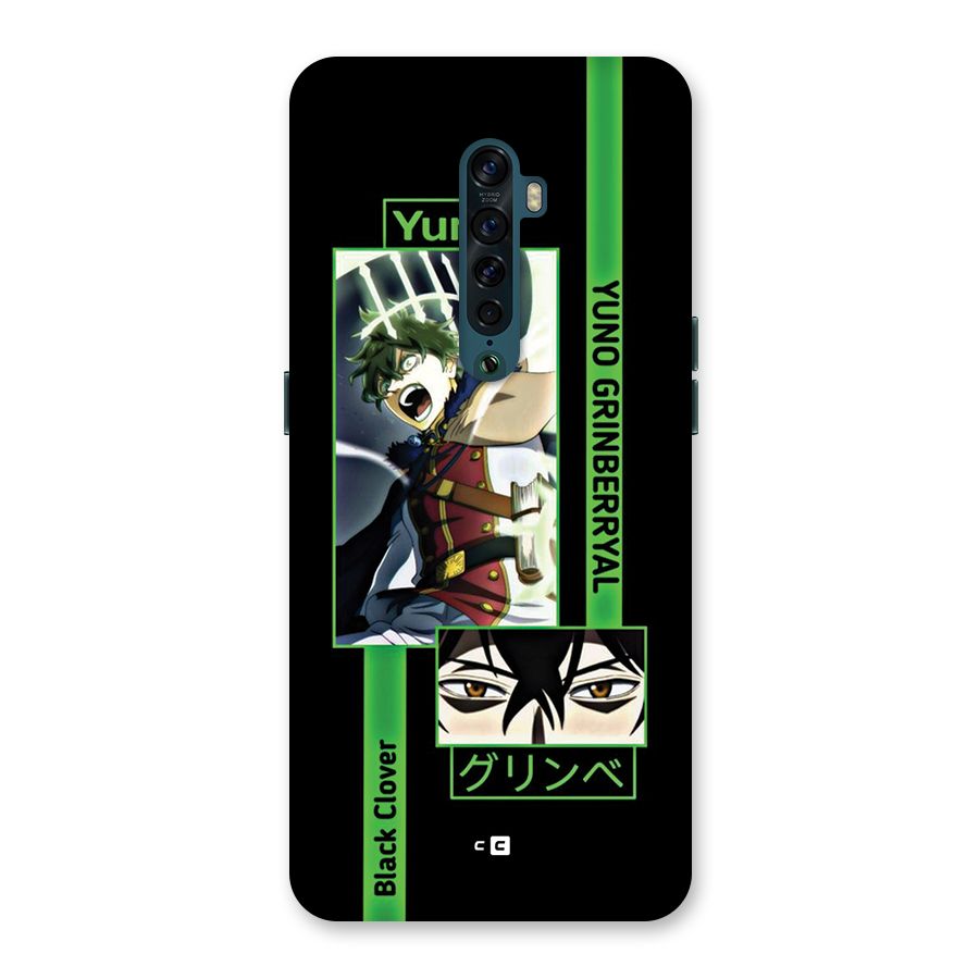 Yuno Black Clover Back Case for Oppo Reno2