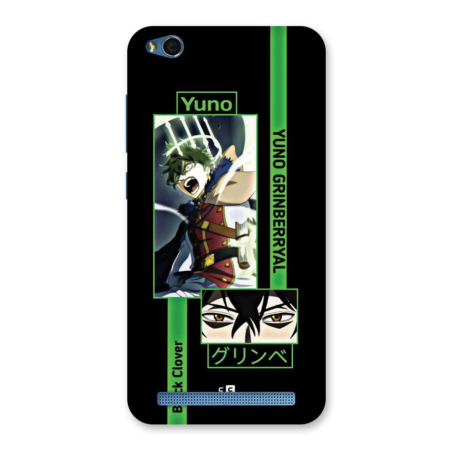 Yuno Black Clover Back Case for Redmi 5A