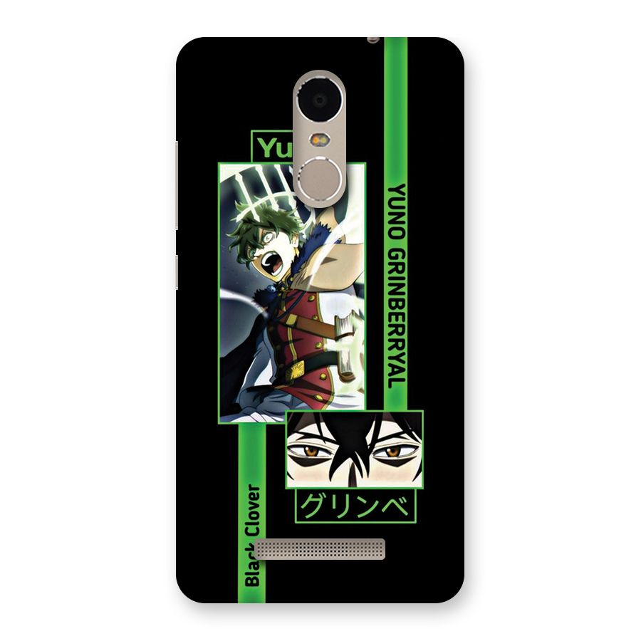 Yuno Black Clover Back Case for Redmi Note 3