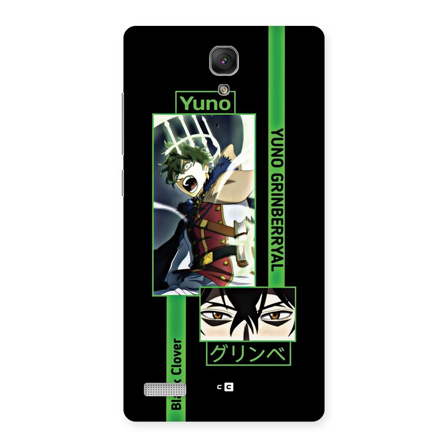 Yuno Black Clover Back Case for Redmi Note Prime