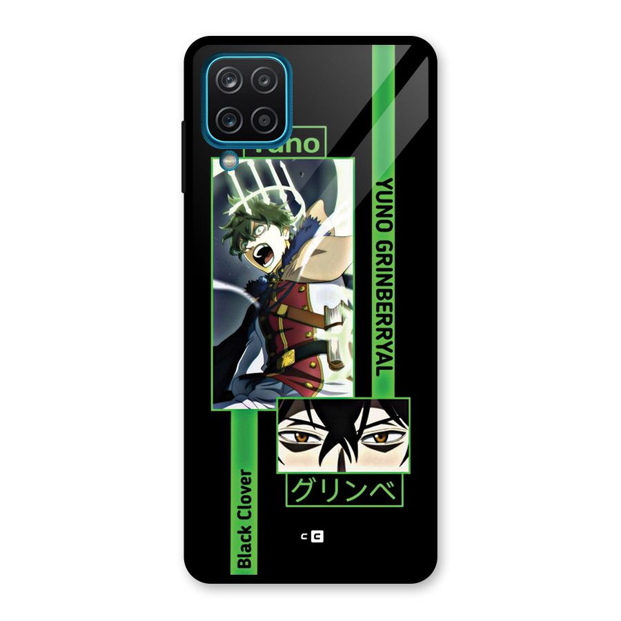 Yuno Black Clover Glass Back Case for Galaxy A12