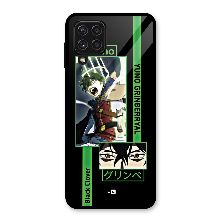 Yuno Black Clover Glass Back Case for Galaxy A22 4G