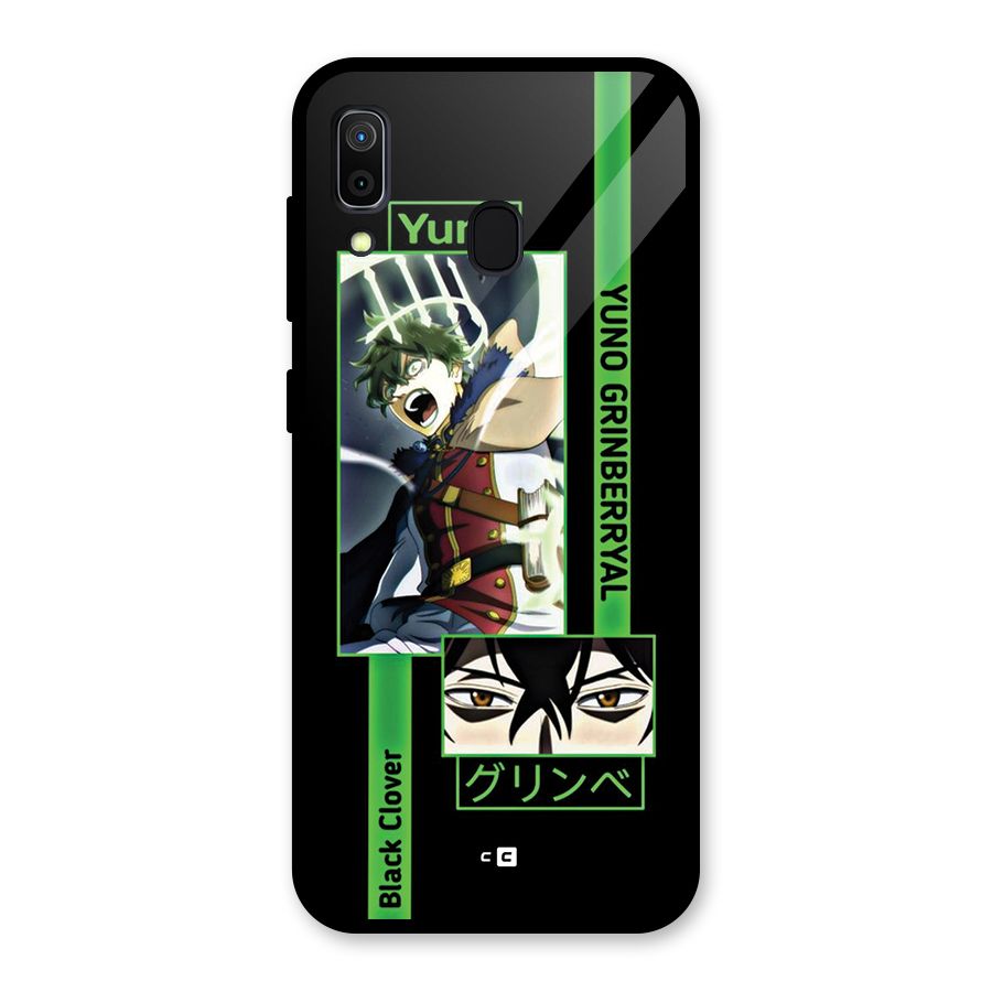 Yuno Black Clover Glass Back Case for Galaxy A30