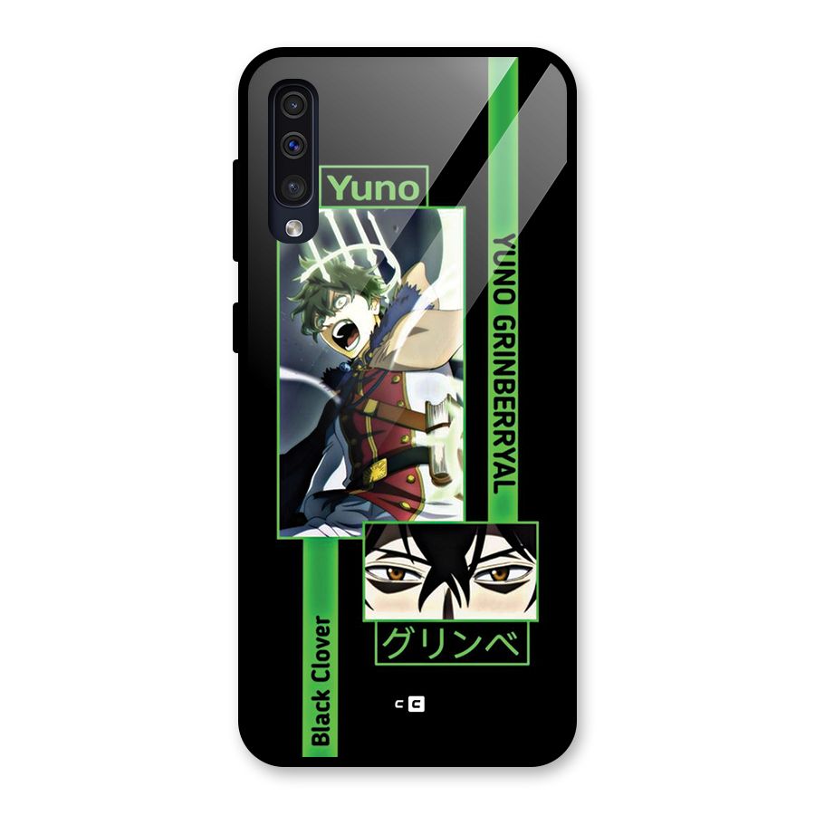 Yuno Black Clover Glass Back Case for Galaxy A30s