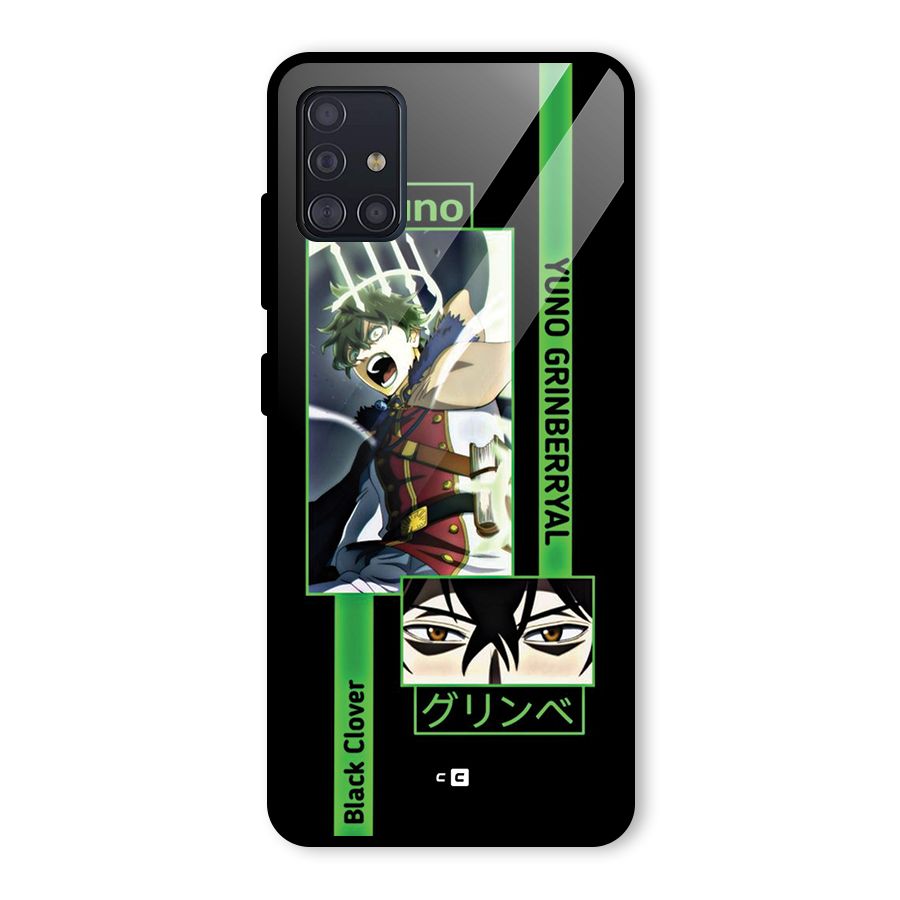 Yuno Black Clover Glass Back Case for Galaxy A51